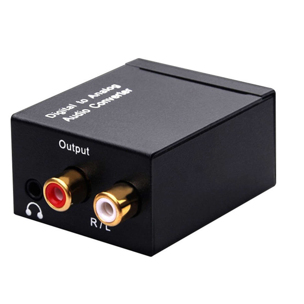 Digital Optical Coax Coaxial Toslink to Analog RCA L/R Converter Stereo Audio Adapter USB (Model A)