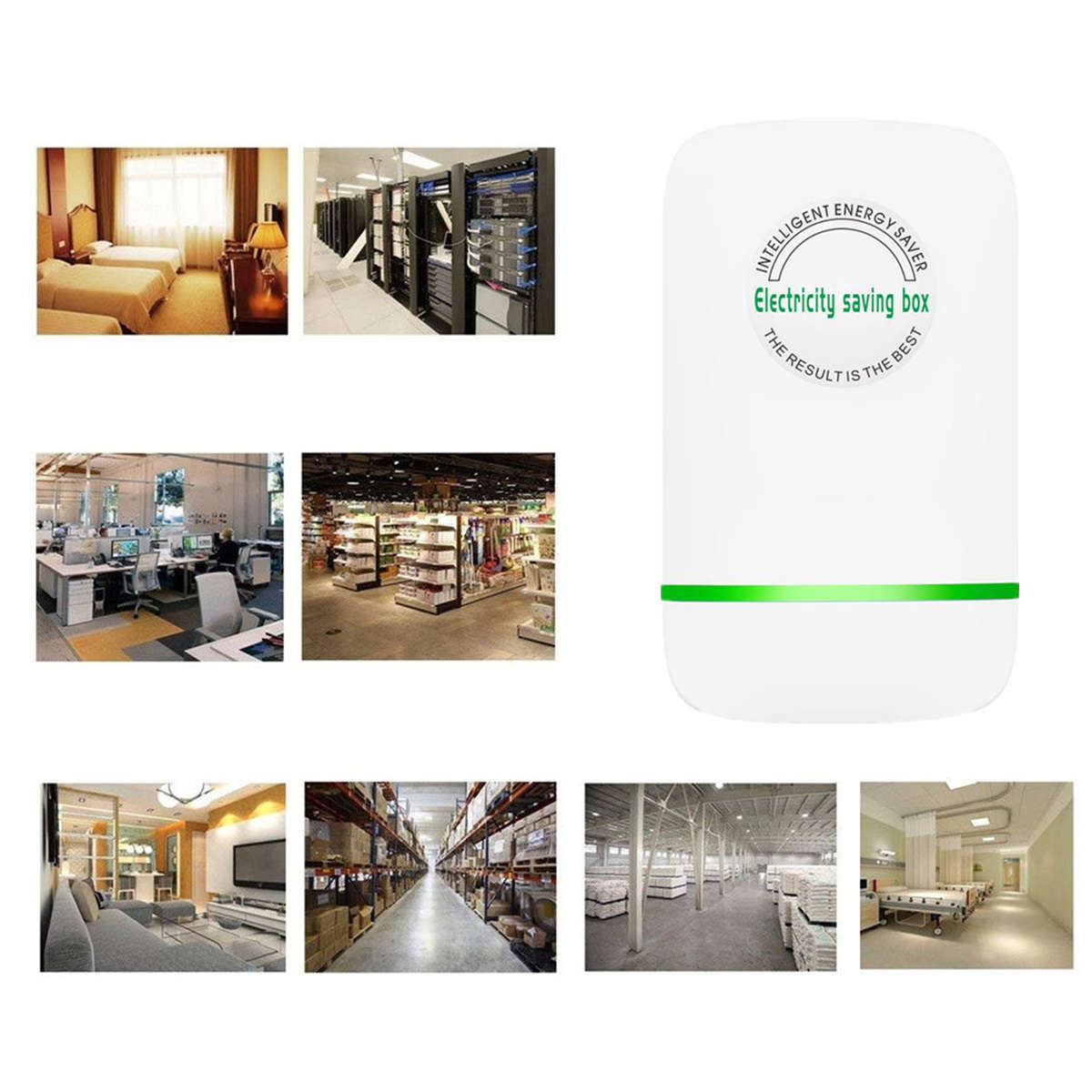 (Plug EU Plug)Power Energy Electricity Saving Box Household Electric Saver for Air Conditioners ...