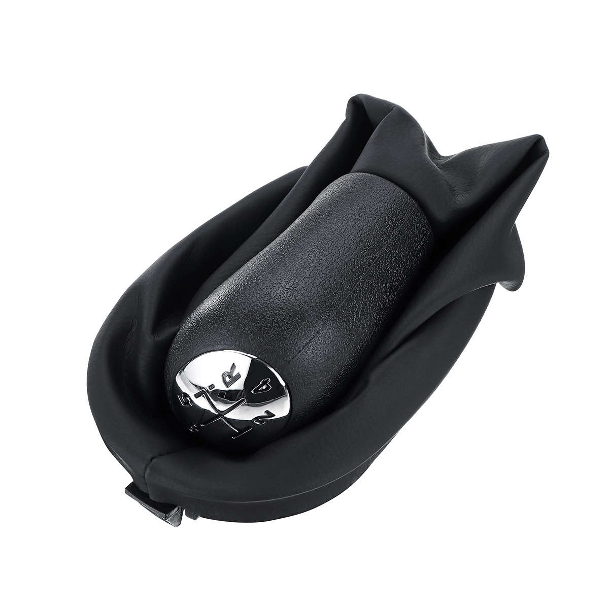 5 Speed Gear Shift Knob with Gaiter Boot Cover Glossy Silver For Renault Megane Clio Kangoo Scenic