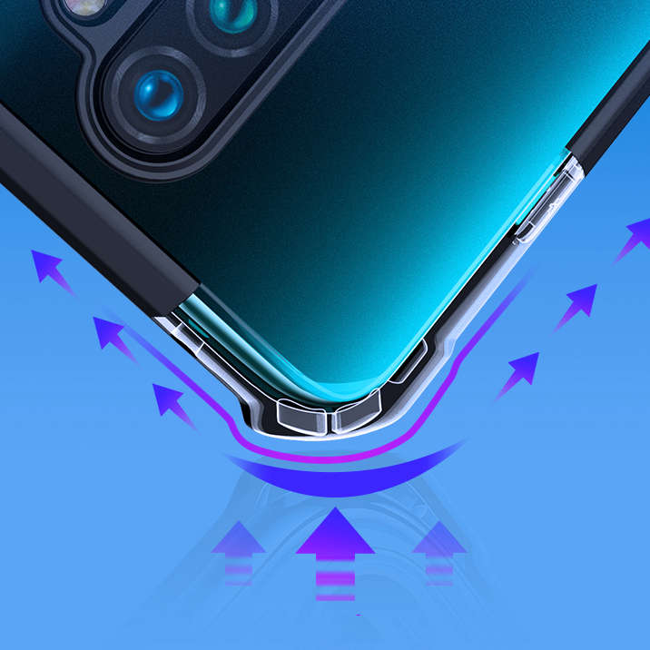 For Xiaomi Redmi Note 8 Pro Case Bakeey Armor Bumper Edge Transparent Soft TPU Protect (Color Black)