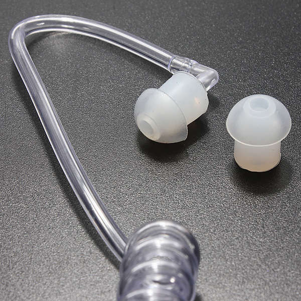 2 Pin Cool FBI Style Headset Earpiece for Kenwood Walkie Talkie