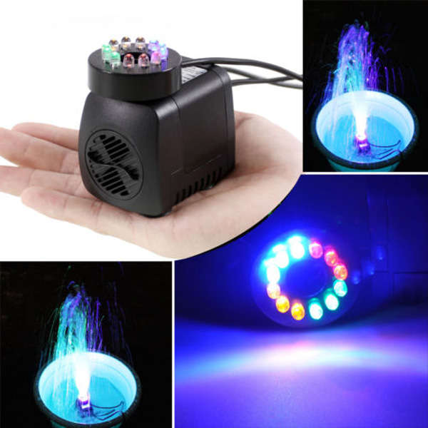 800L/H 210 GPH Submersible Water Pump For Aquarium Fish Tank Pond Fountain Wi (Adaptor 110V US Plug)