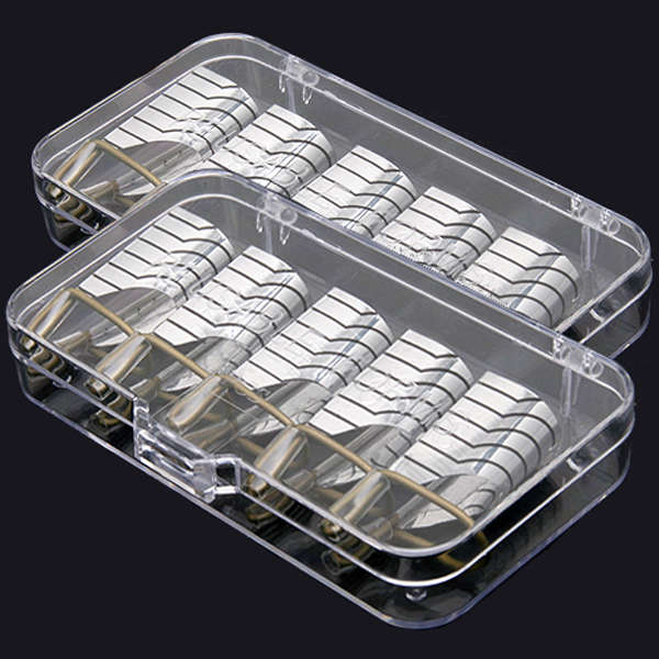 10pcs Silver Nail Art UV Gel Acrylic Extension Guide Forms