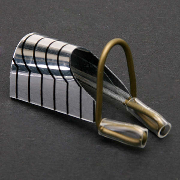10pcs Silver Nail Art UV Gel Acrylic Extension Guide Forms