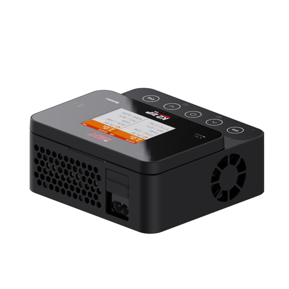 US Plug - ISDT K2 ZIP AC 200W / DC 500Wx2 Dual Channel Smart Charger with 2.8 Inch IPS LCD Screen fo