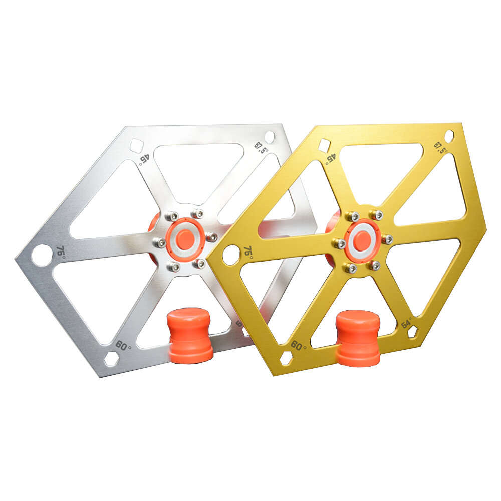 B - Aluminum Alloy Hexagon Ruler for Table Saw Multi-angle Measuring Tool Saw Angle Finder Gauge Pro