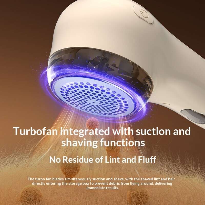 Purple - Tevorex Electric Fabric Shaver Lint Remover with UV Sterilization LED Display 6-Blade Cloth
