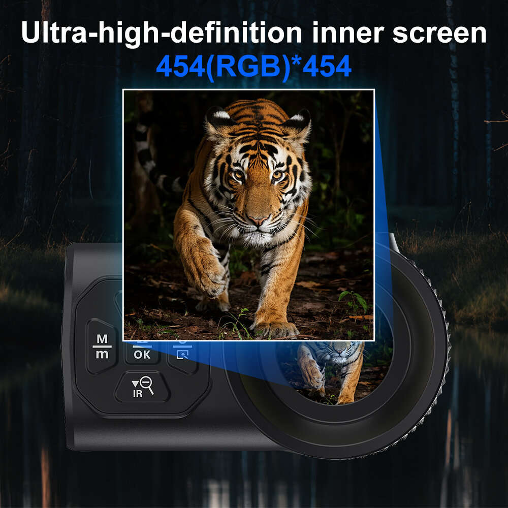 Black - IPRee NV4500 4K Mini Night Vision Device, 8X Digital Zoom Range 400M Infrared Night Vision M