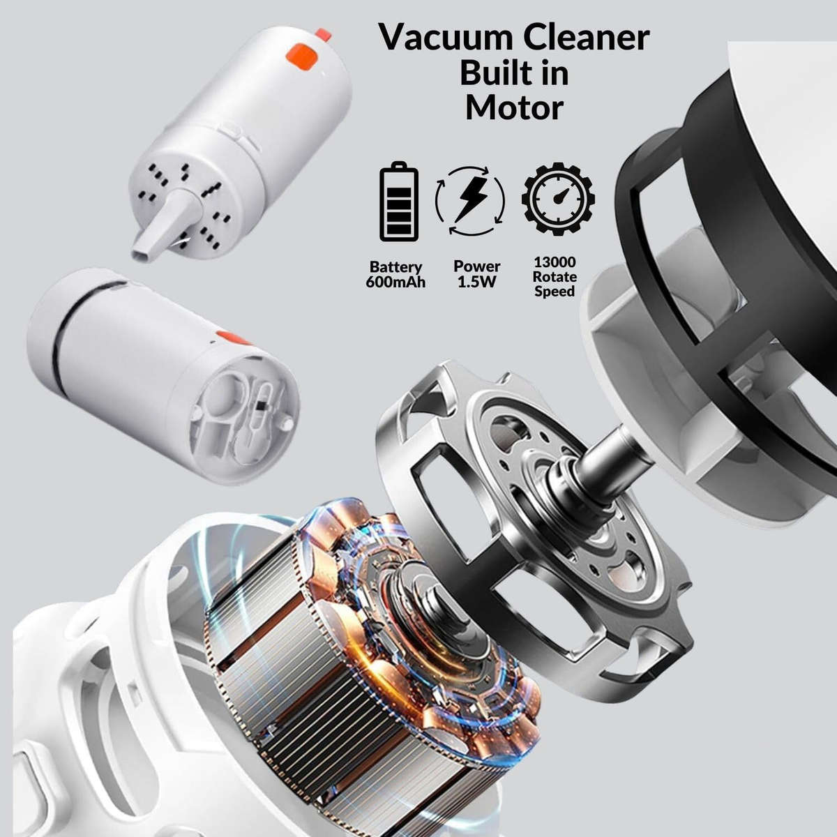 White - 21-in-1 Upgraded Electronic Keyboard Cleaning Kit with Mini Vacuum for Laptop, iPad, Phone,