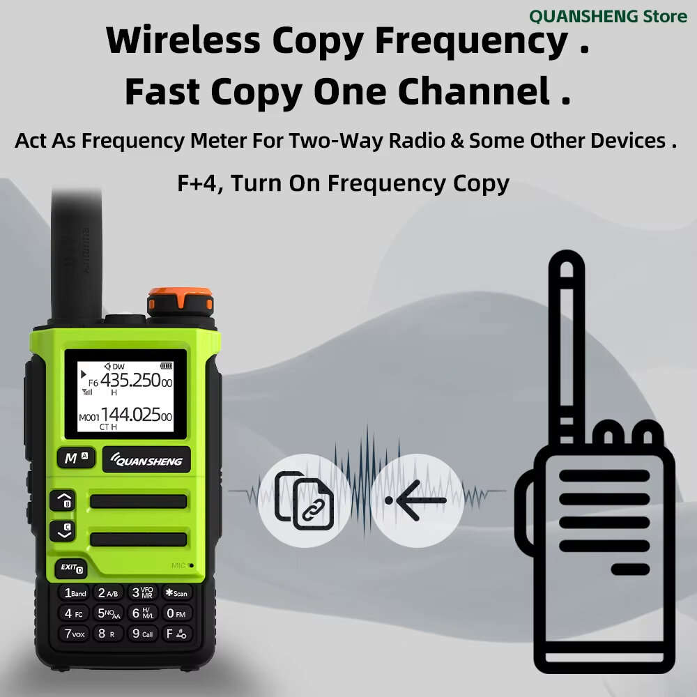 EU Plug - Quansheng UV-K5(9) 5W Walkie Talkie Long Range Transceiver Wireless Set Ham Amateur Receiv