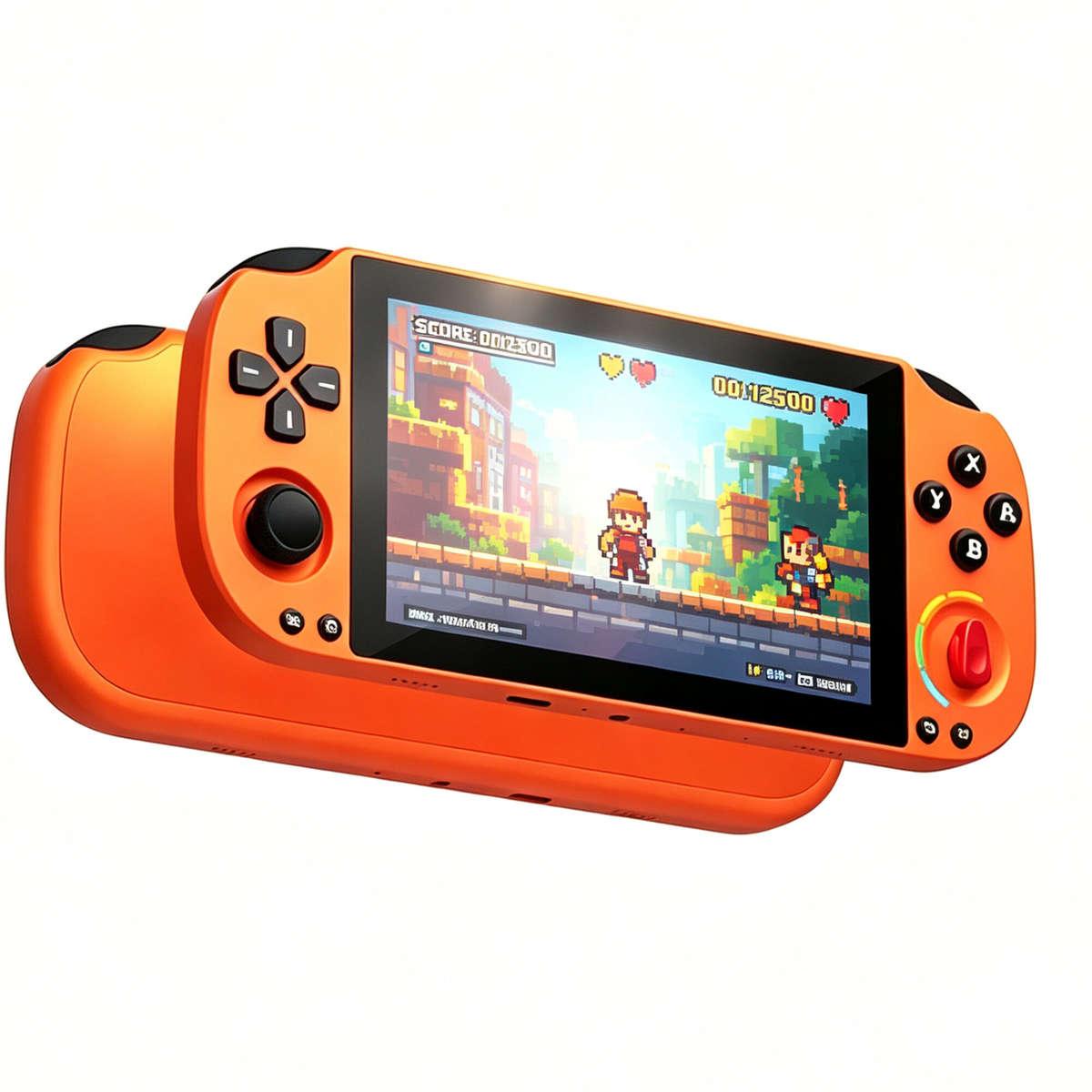 Black - [128G] GAMEMT PSK5000 Handheld Game Console 5-Inch Screen with Hall Joystick 3GB RAM 32GB RO