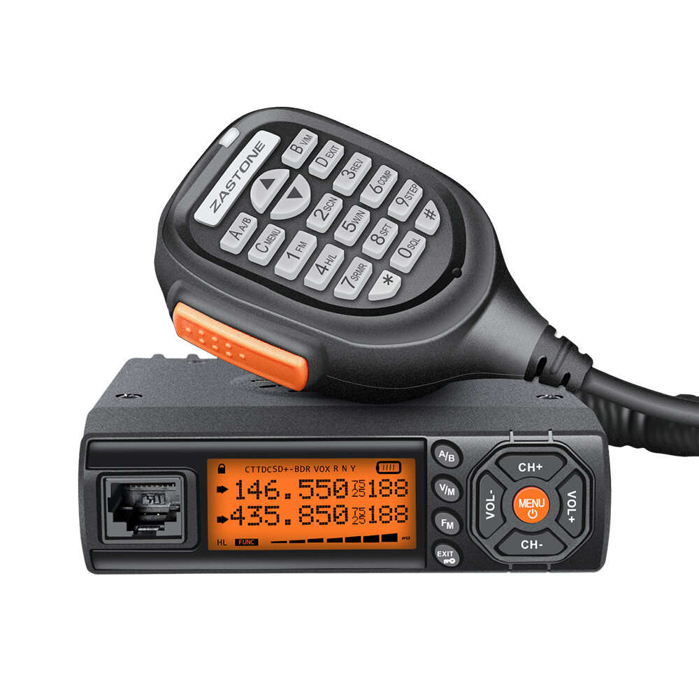 Zastone 218 Two Way Radio Dual Band VHF 136-174MHz UHF 400-470MHz Mobile Car Radio Transceiver 25W M