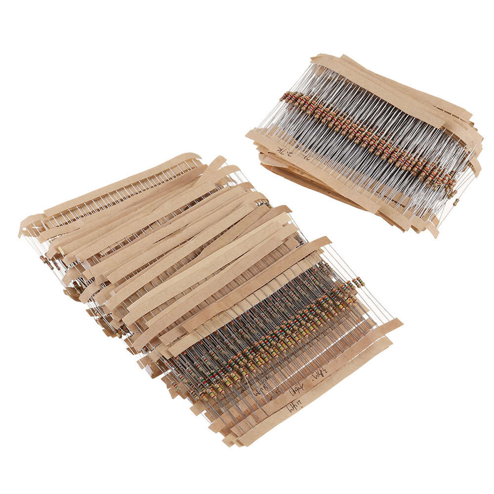 with box - 3120pcs 156 Values 1 -10M Ohm 1/4W 5% Carbon Film Resistors Assortment Kit Electronic Com
