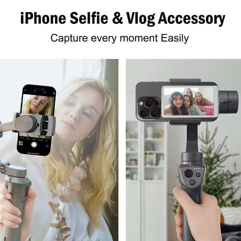 White - Magnetic Phone Selfie Monitor Screen for Smartphone Rear Camera Selfie with bluetooth Button