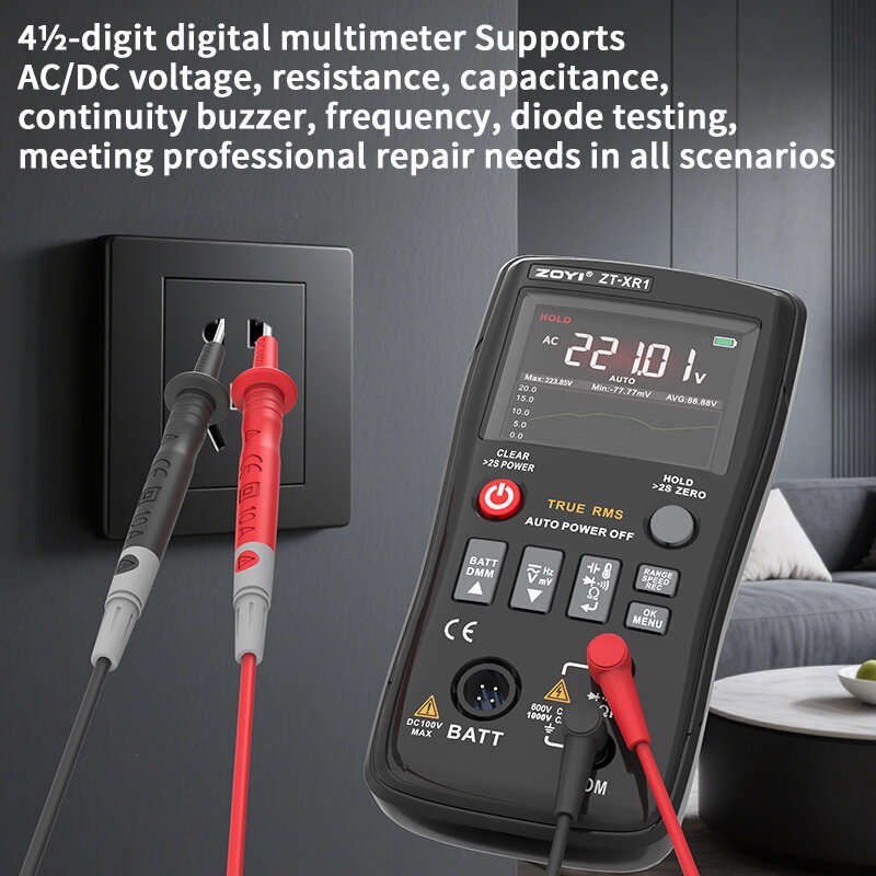 #A - 2in1 ZOYI ZT-XR1 Battery Internal Resistance Meter Multimeter 25000 Counts Test Capacitance/Dio