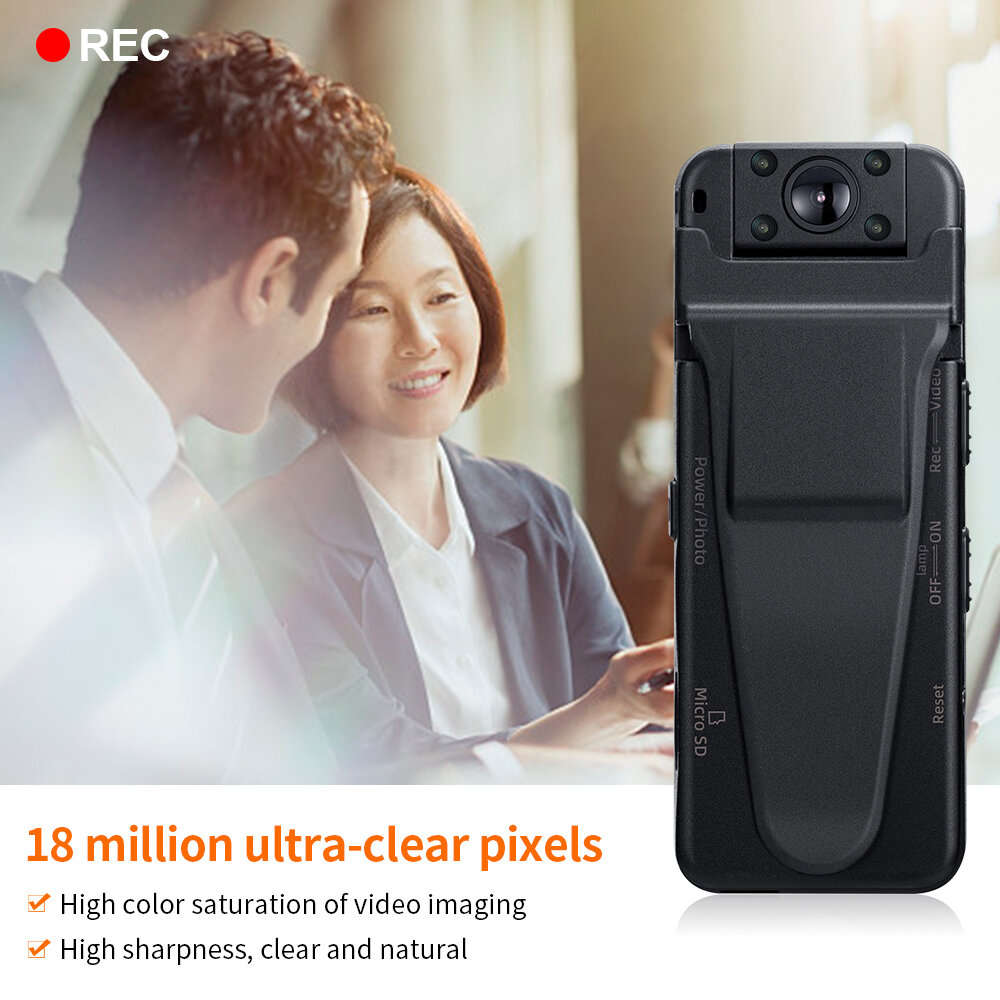 HD 1080P Z7 Mini Compact DV Camera Wearable Digital Body DVR Cam Motion Detection Loop Recording Vid