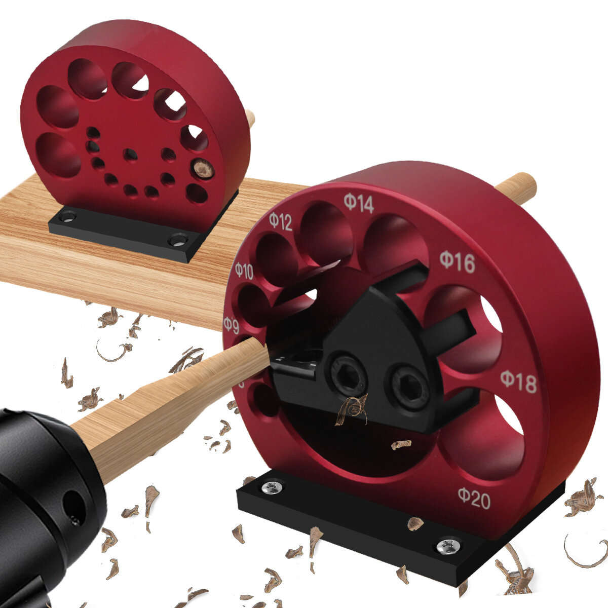 Adjustable Dowel Maker Jig Kit 8-20mm Perfect for Efficient Precision Woodworking and Round Rod Craf