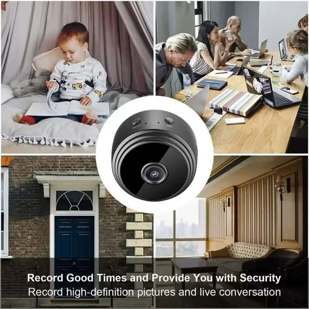 Black Standard Version with Data Cable - A9 Mini WIFI Security Camera 1080P Full HD Wide Angle Motio