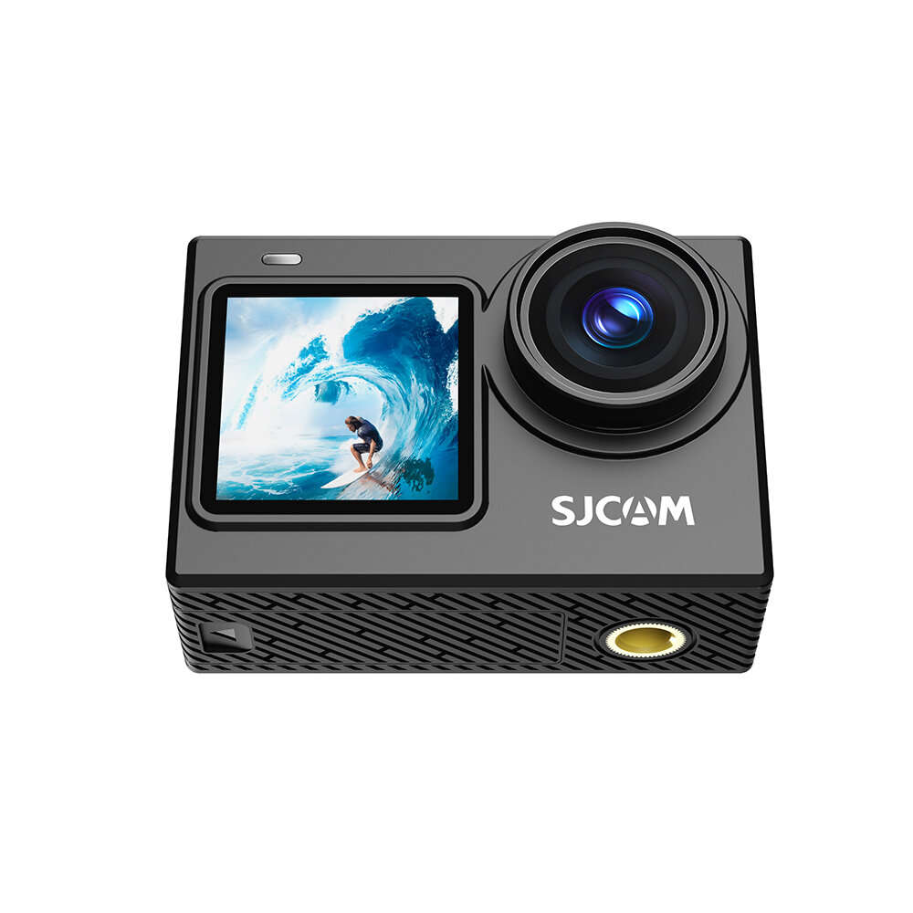 Black - SJCAM SJ6 Ultra Action Camera Voice Control Dual Screen 4K Camera with Image Stabilization f