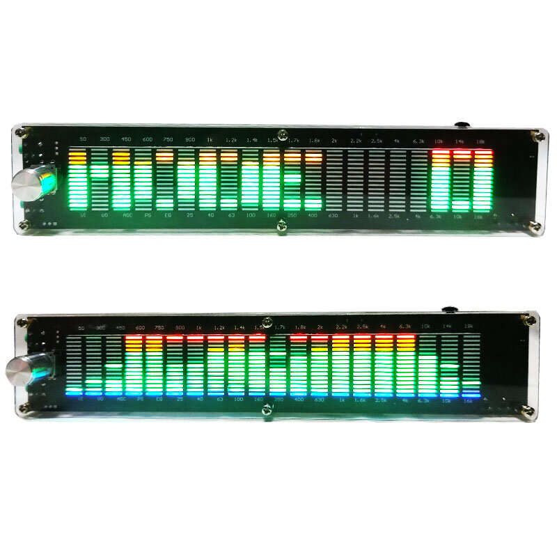 With DSP - LED2015 Music Spectrum Level Light Multi-mode DSP Equalizer EQ Voice Pickup Color Acrylic