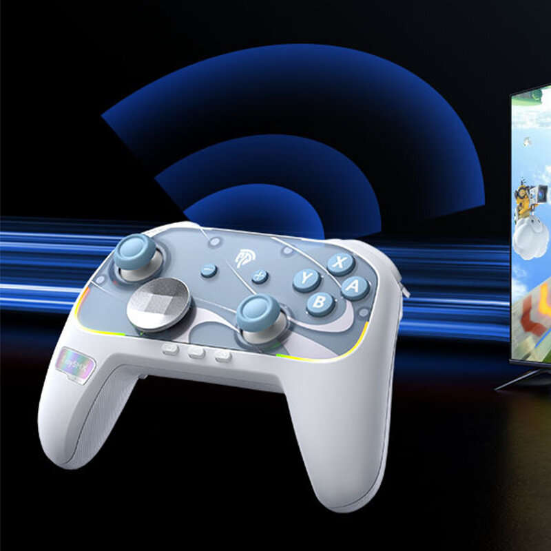Black - EasySMX S10 Wired bluetooth Gamepad TMR Joystick RGB Controller Compatible with Switch 2/PC/