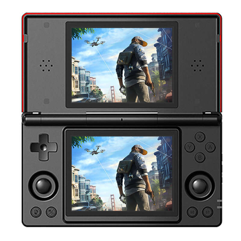 Black Red - [128G] Anbernic RG DS Handheld Game Console 5000+ Games Dual Screen Android 14.0 4-Inch