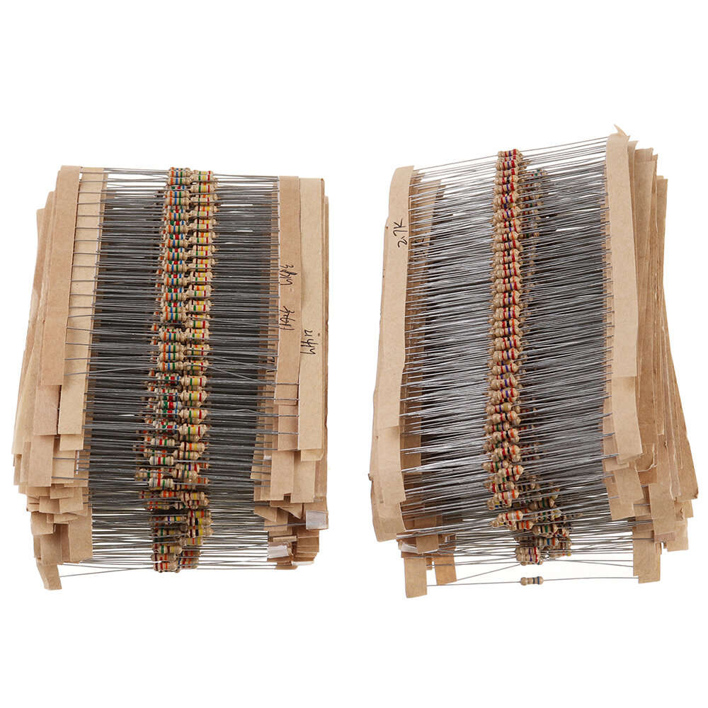 with box - 3120pcs 156 Values 1 -10M Ohm 1/4W 5% Carbon Film Resistors Assortment Kit Electronic Com