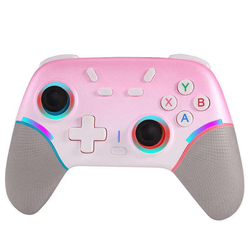 Black - X9 Tri-mode Wireless Gaming Controller with RGB Lighting Programmable Back Buttons Dual Vibr