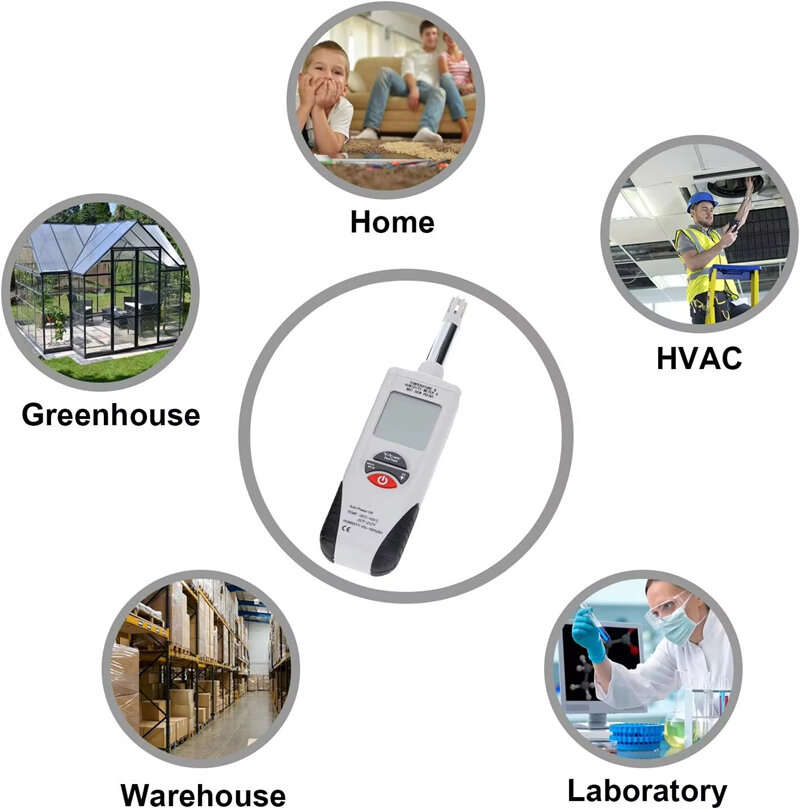 White 1 - HTI HT-1890 Gas Pressure Gauge Manometer Handheld Digital Manometer Data Hold Medidor Pres