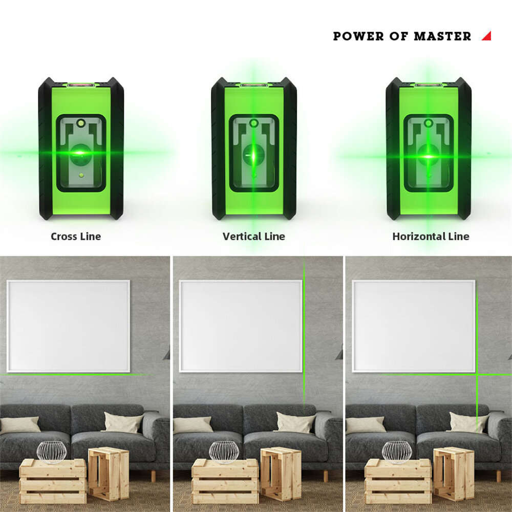 HILDA 2 Lines Green Laser Levels Mini Self Leveling 360 Horizontal Vertical Cross High-precision Gad