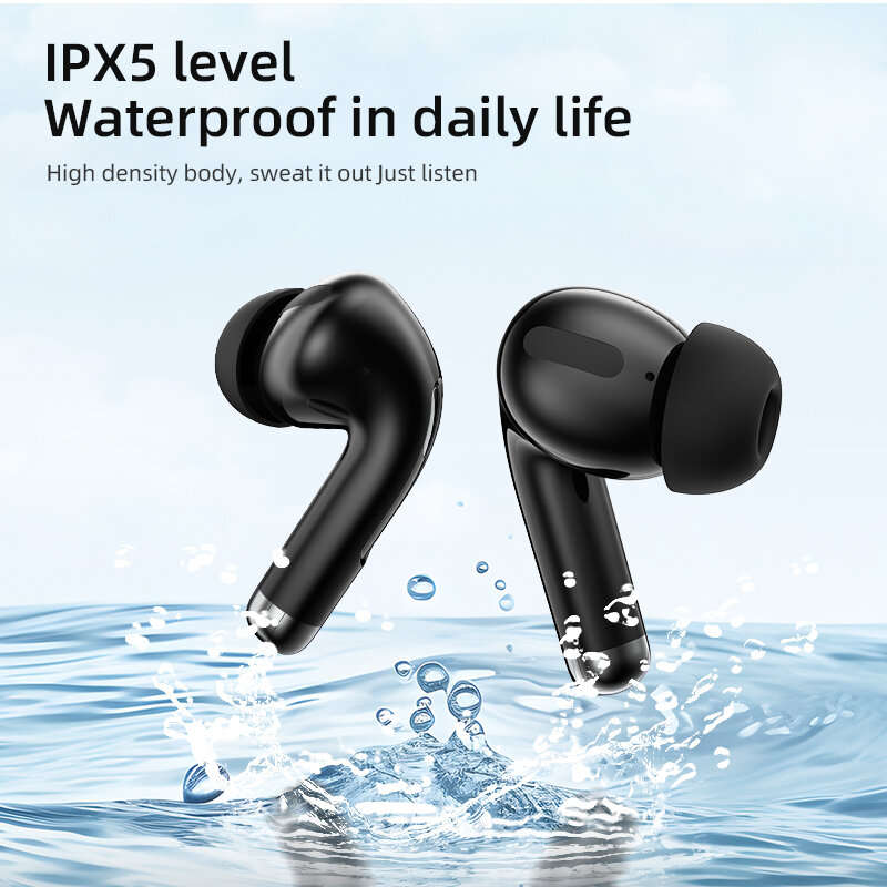 Black - BX-T7 TWS bluetooth 5.4 Earphone Smart Touch Screen Earphone 13mm Large Moving Coil Call Noi