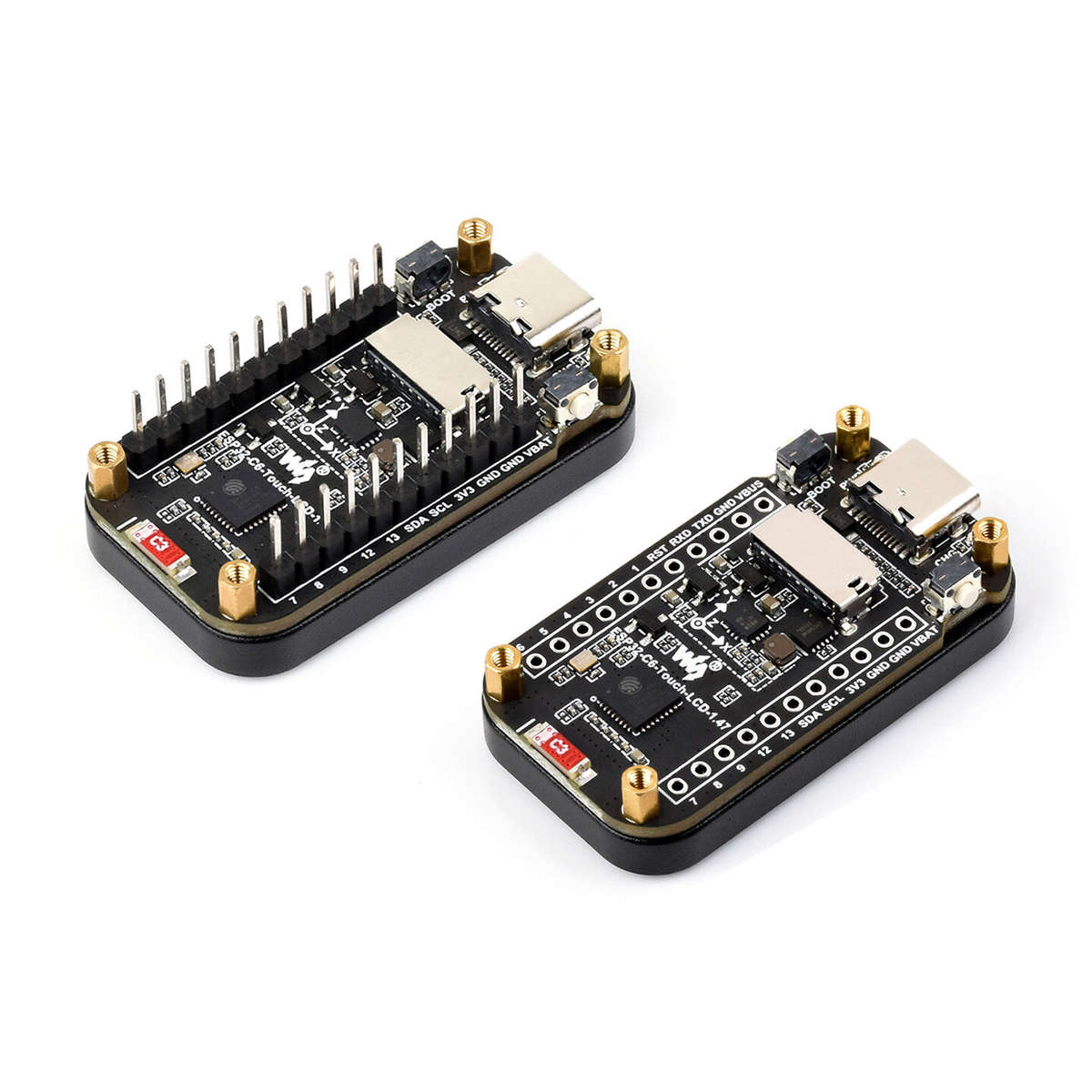 Pin Headers are not Soldered - ESP32-C6 1.47 inch Touch Display Development Board 172320 262K Displa