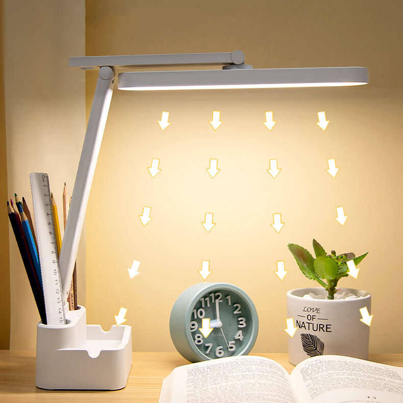 Built-in 4000mAh battery - USB Charging LED Desk Lamp 3 Color Temperatures Brightness Adjustable Bed
