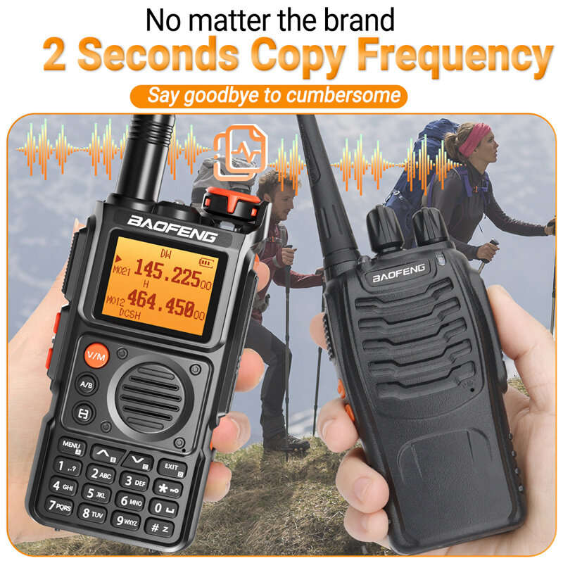 Baofeng UV-K6 Air Band Walkie Talkie Six Band 999 Channel with Earphone Wireless Copy Frequency Port