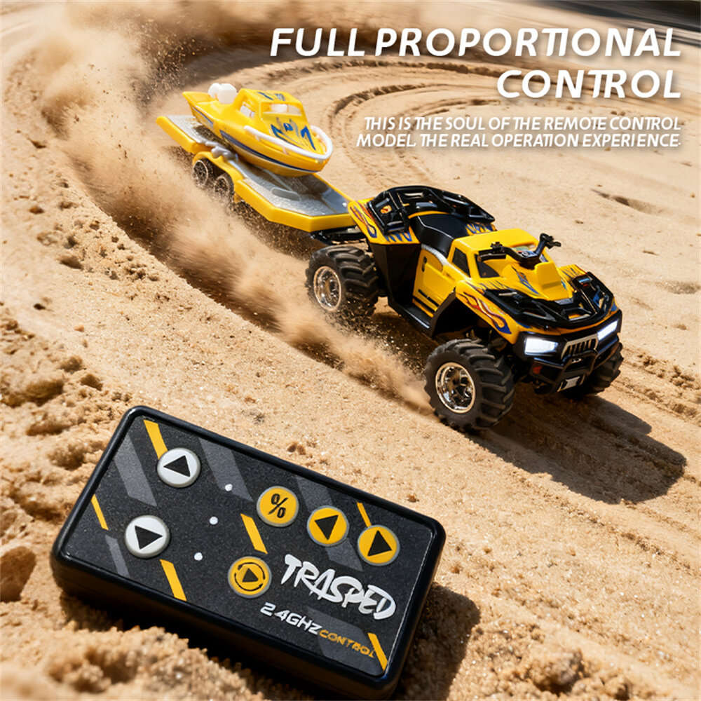 Blue - TRASPED HG4-411 RTR 1/64 2.4G RWD Mini Alloy RC Car Support App Remote Control Motorcycle Bea