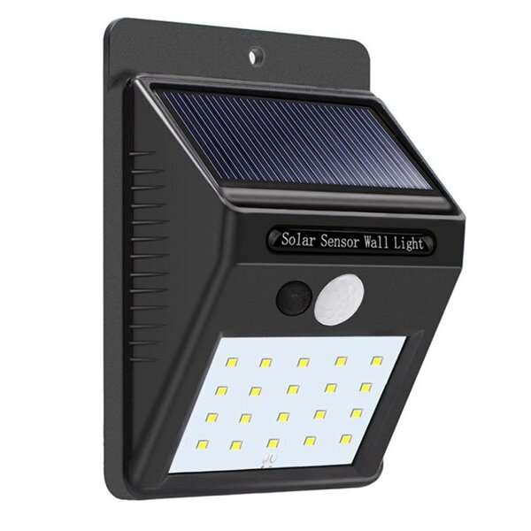 #A - Elfeland Solar Power 20 LED PIR Motion Sensor Wall Light Waterproof Outdoor Path Yard Garden Se