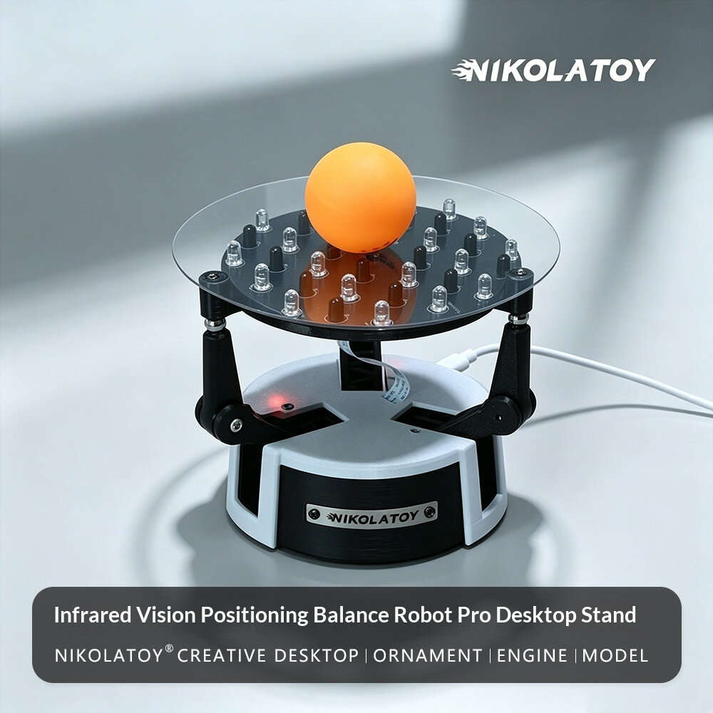 Black - NIKOLATOY Infrared Array Visual Positioning Balance Robot Pro Creative Desktop Toys Model To