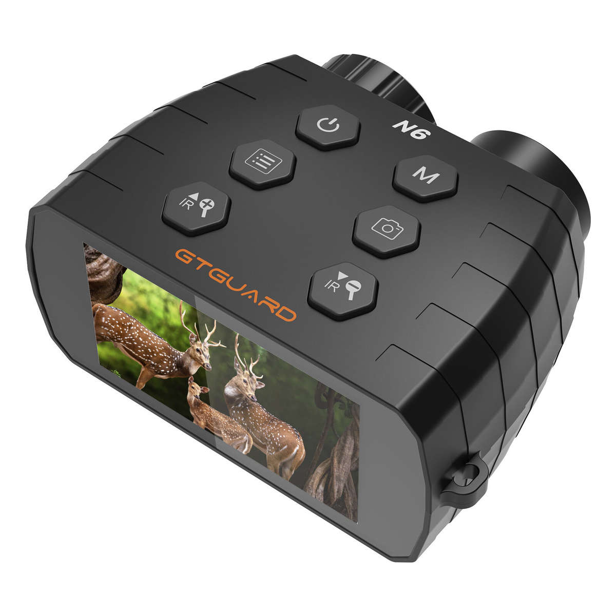 Black - N6 Night Vision Binoculars 1080P 300M 5X Zoom IR Night Vision Goggles for Hunting Camping
