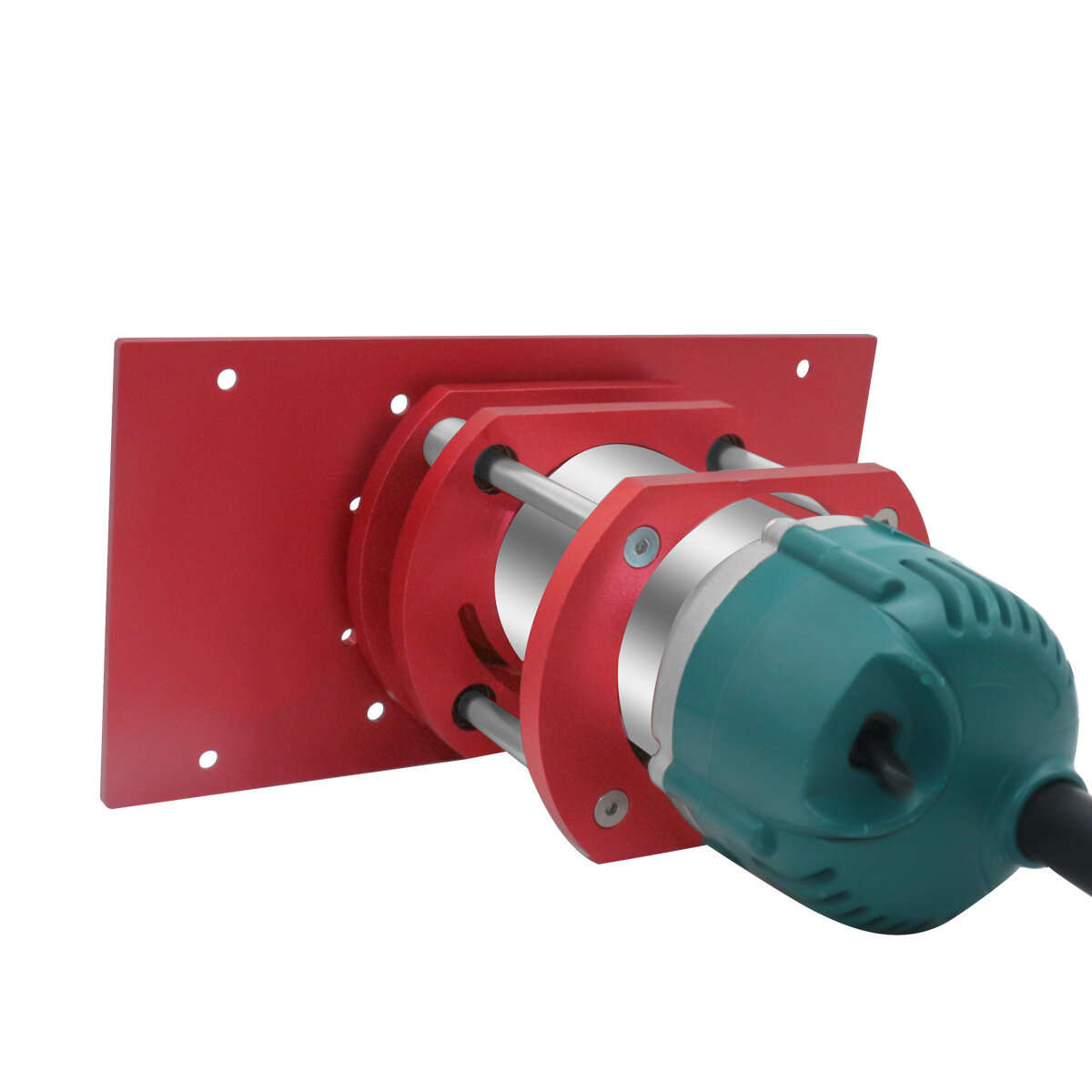 M8 Black/Red CNC Router with Aluminum Inverted Plate Lift Table and Electric Wood Milling Platform