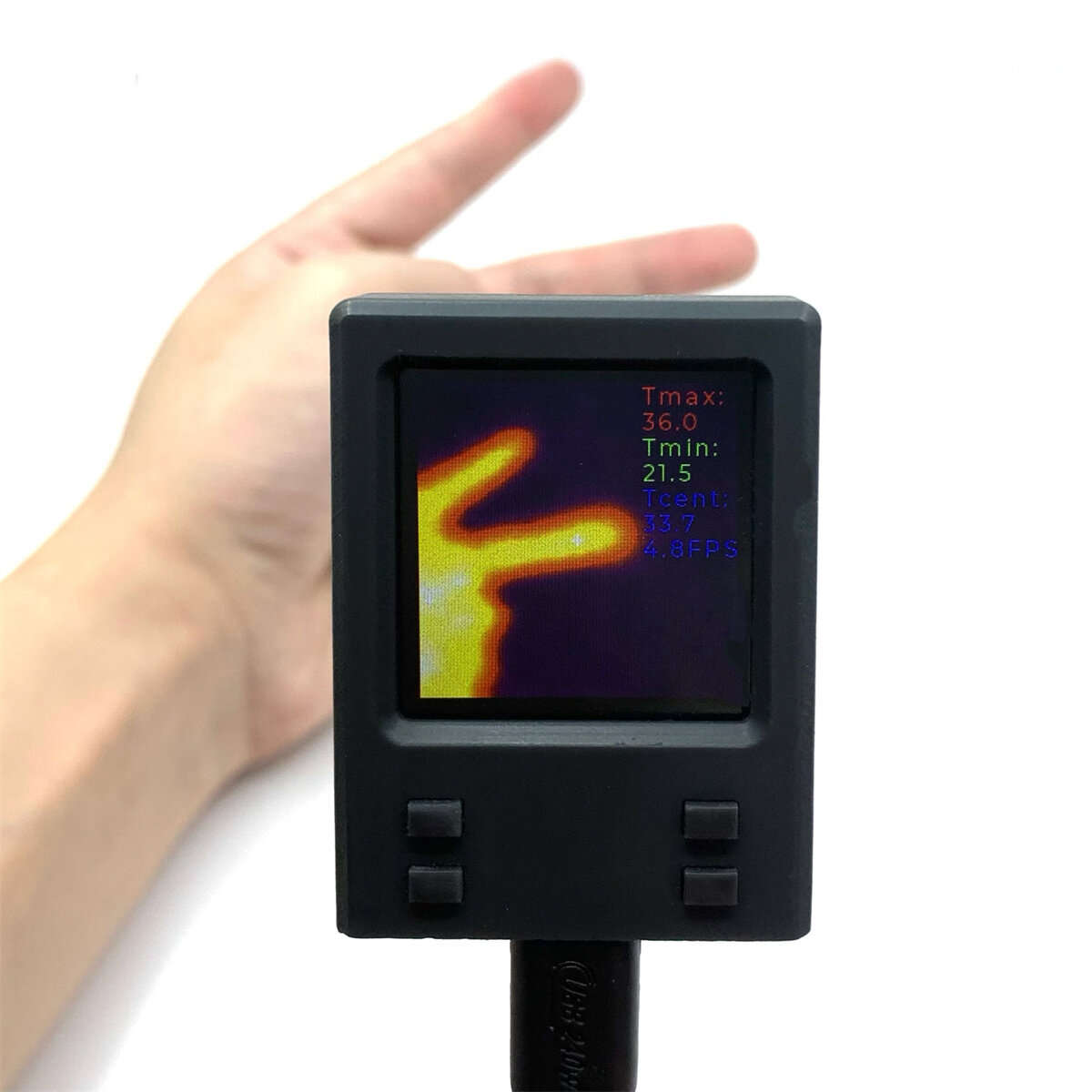5 in 1 HeatTech TIP Portable Thermal Imager 32x32 Resolution Adjustable Emissivity WiFi Connectivity