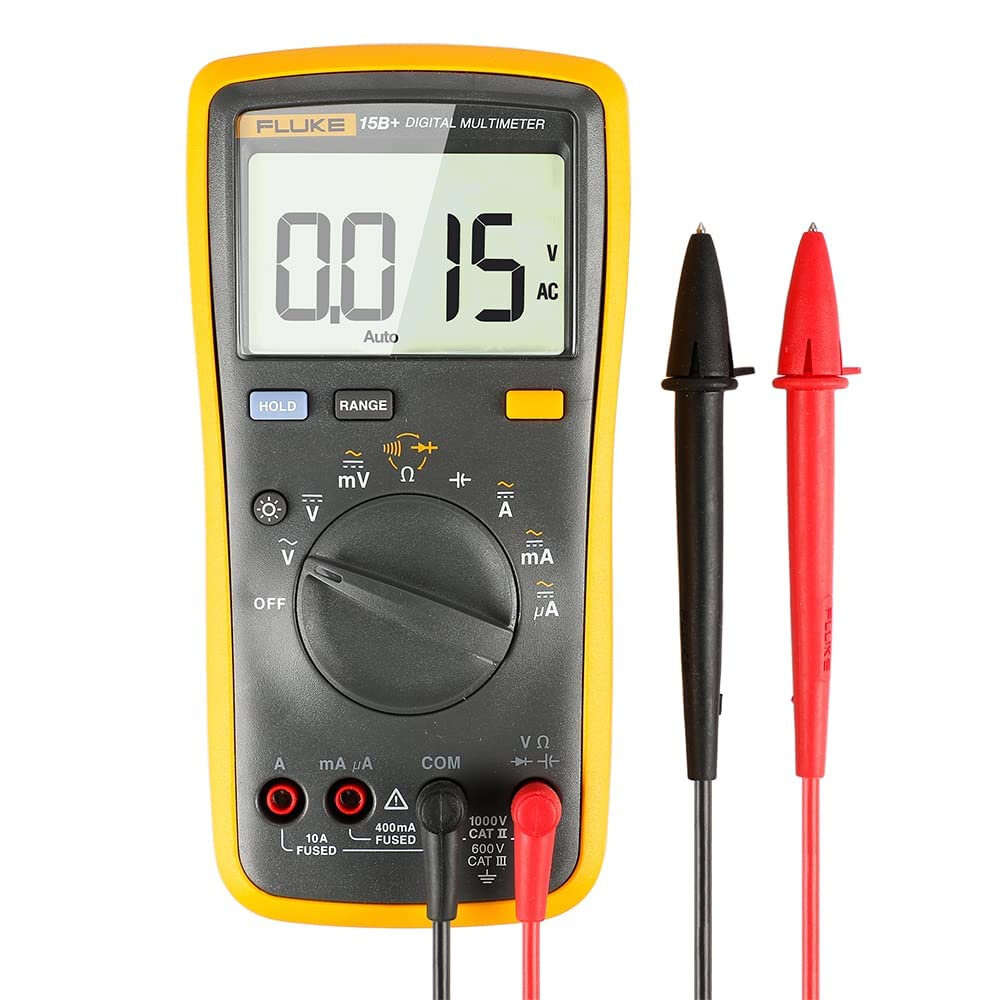 Fluke Digital Multimeter 15B +AC / DC voltage of 4000 ounts, high precision automatic portable multi