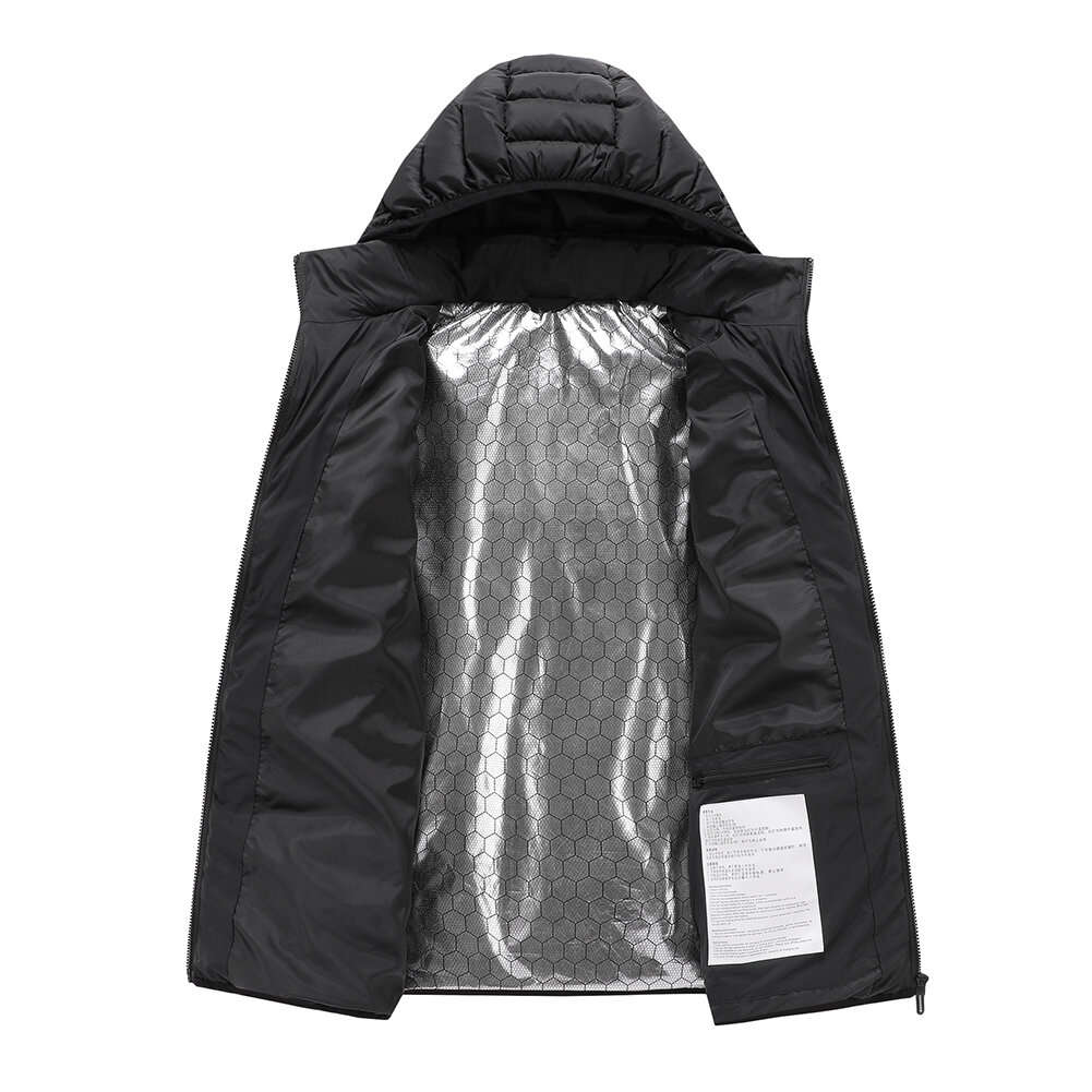 M - TENGOO HJ-11 Unisex Electric Heated Jacket - 11 Heating Areas, 3-Modes Adjustable, USB Charging,