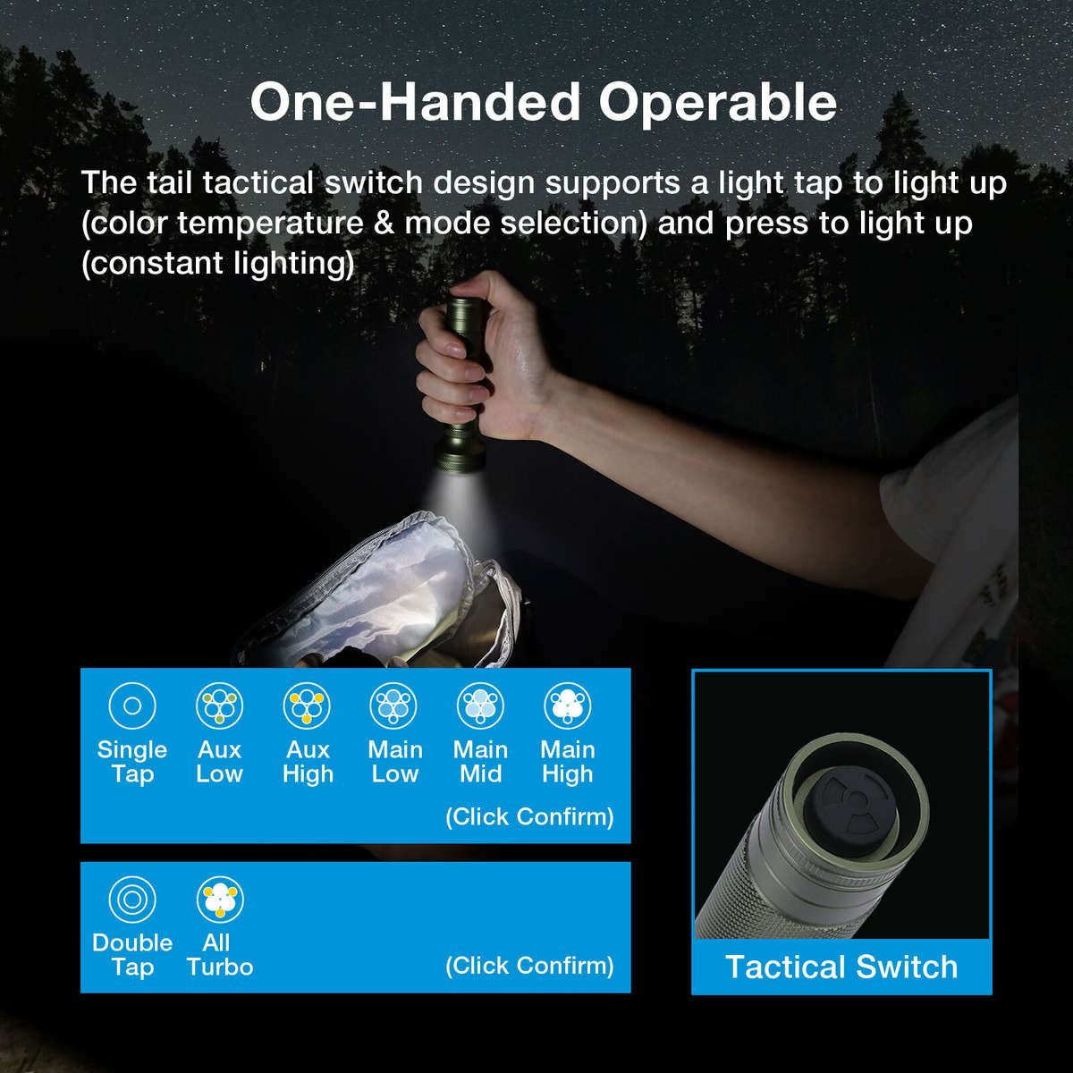 With Battery - Astrolux ST06 6*LED 2800LM Super Bright Tactical Flashlight with 3000K 6500K Dual Col