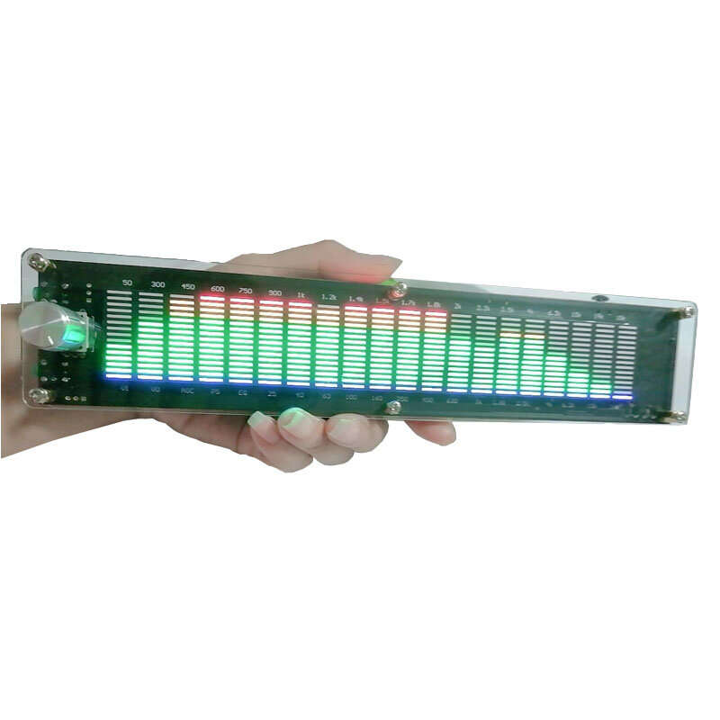 With DSP - LED2015 Music Spectrum Level Light Multi-mode DSP Equalizer EQ Voice Pickup Color Acrylic