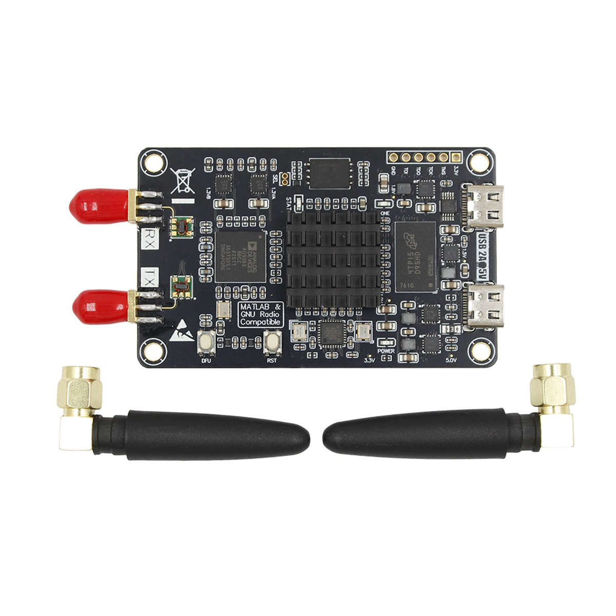 Black - ZYNQ7010 AD9363 Software-Defined Radio Development Board 10MHz-6GHz 512MB DDR3 USB3320 TCXO