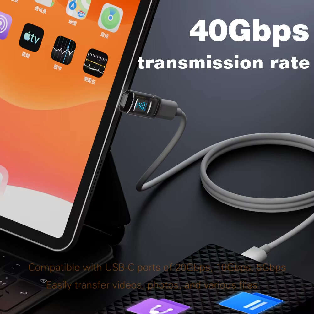 C Female to C Male(Bending-Black) - 90 Degree USB-C Adapter Right Angle U Shape USB4 Type-C Adapter