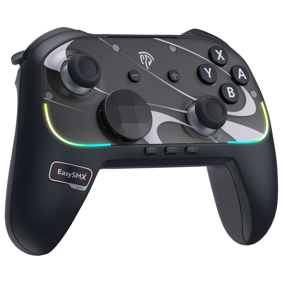 Black - EasySMX S10 Wired bluetooth Gamepad TMR Joystick RGB Controller Compatible with Switch 2/PC/