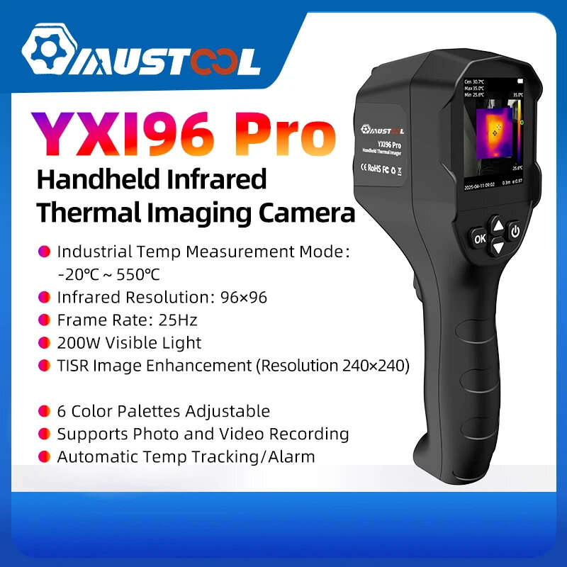 YXI96 Pro - MUSTOOL YXI96 YXI96Pro Thermal Imaging Camera Infrared 240*240 Visible light Resolution