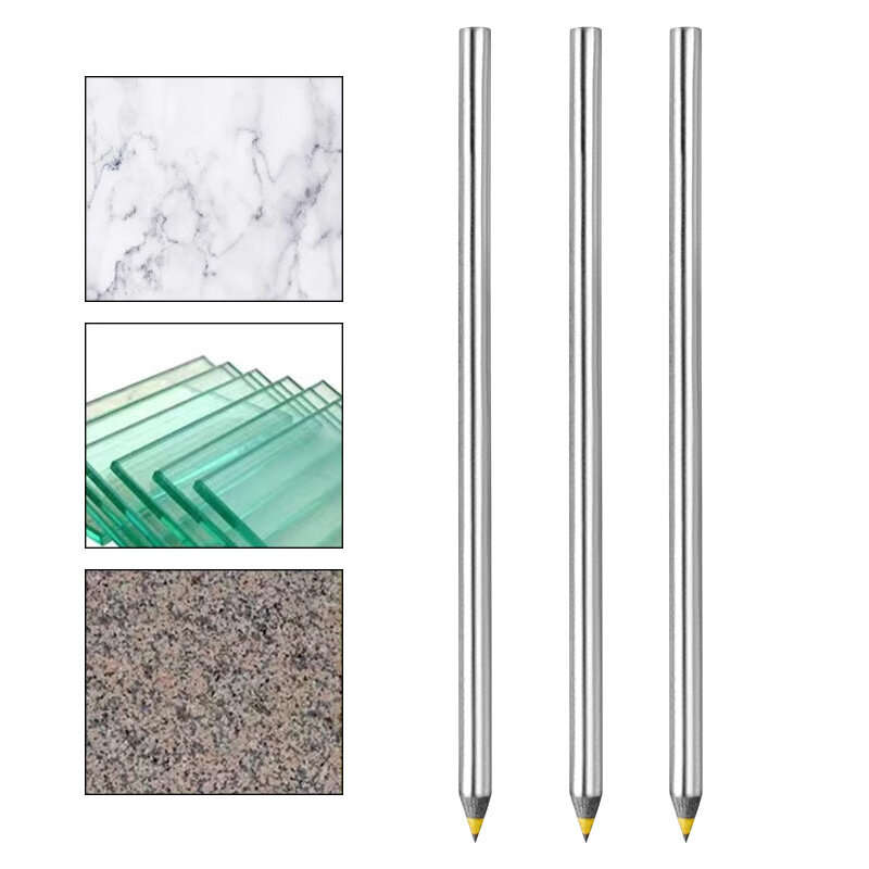 Silver - Alloy Scribing Pen High Hardness Scratch Resistant Marking Tool for Tiles Glass Metal Surfa