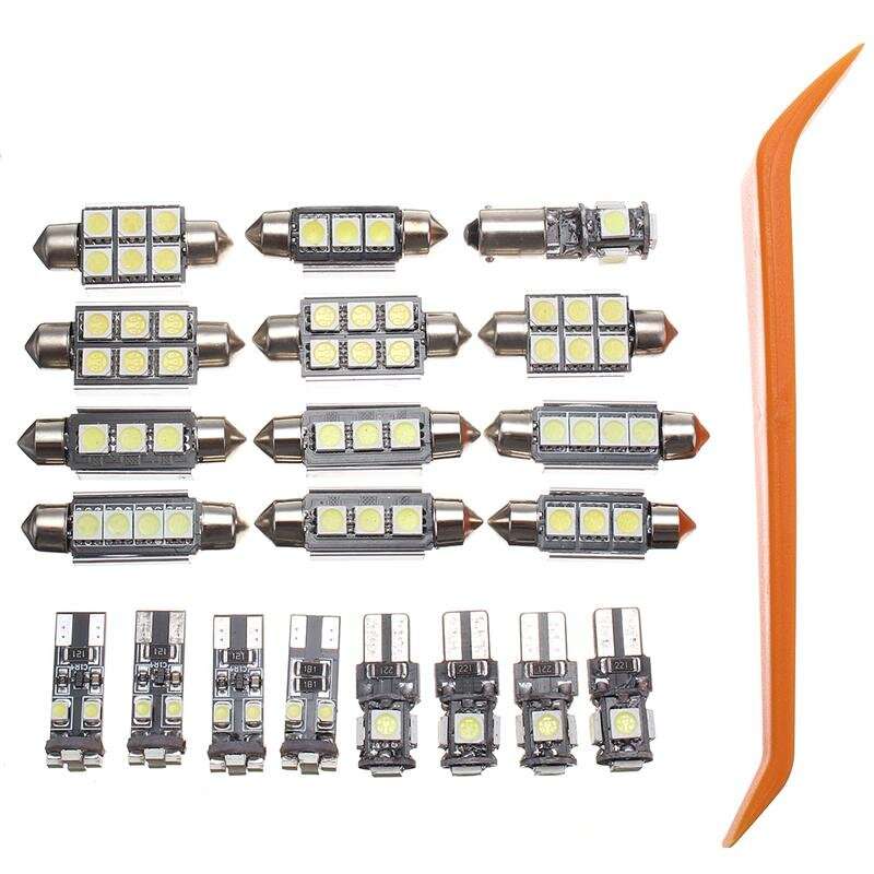 20pcs - 20pcs 6000K Car LED Light Decoding Reading Light Set White Light License Plate Light for Mer